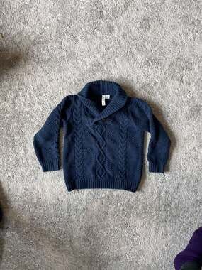Janie and Jack Boys Blue Sweater 4